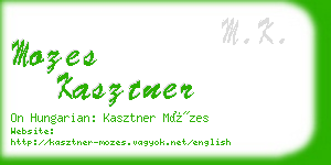 mozes kasztner business card